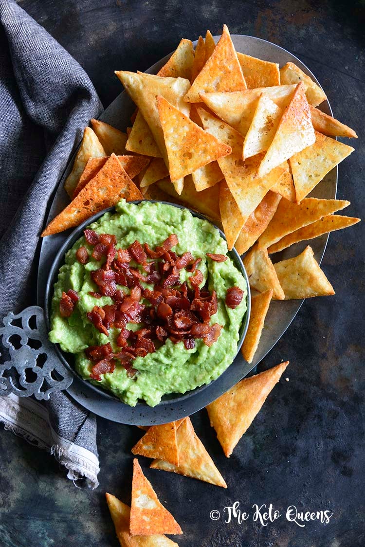 Low Carb Keto Crispy Homemade Tortilla Chips Recipe