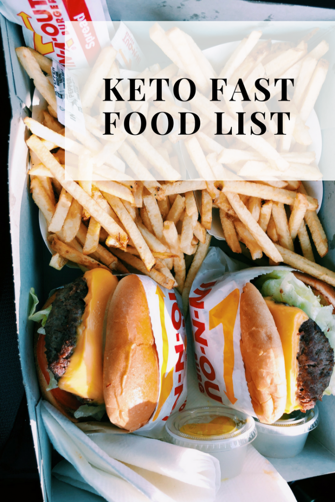 Keto Fast Food List