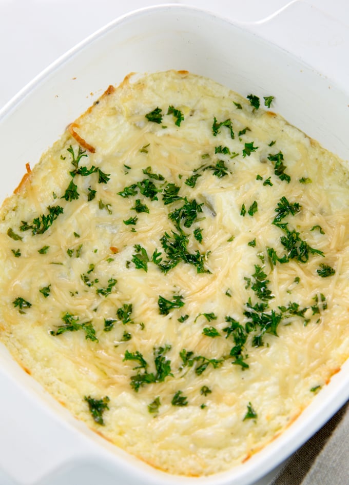 Baked Creamy Garlic Parmesan Hot Artichoke Dip - The Keto Queens