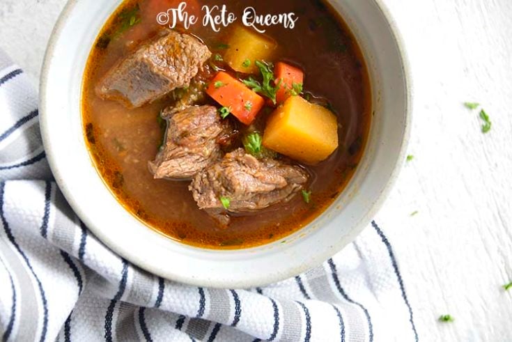 No time to make a home cooked meal? Think again! Our Keto Beef Stew Crockpot Recipe is prepped in minutes and cooks while you are at work!