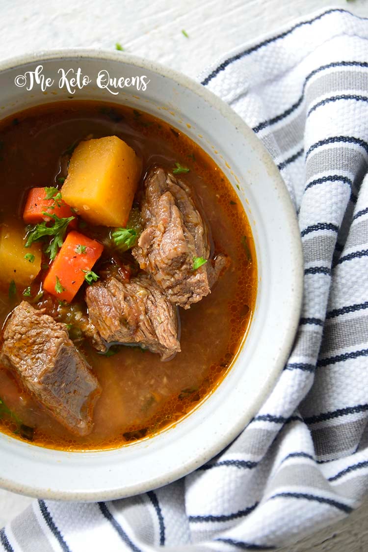 The Best Keto Beef Stew Crockpot Recipe The Keto Queens