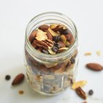 Keto Trail mix is a great low carb breakfast if you're tired of eggs. It's also super quick and easy to make! Eat this low carb trail mix alone or with full fat greek yogurt and a few drops of vanilla and stevia extract. Your taste buds will thank you later. 