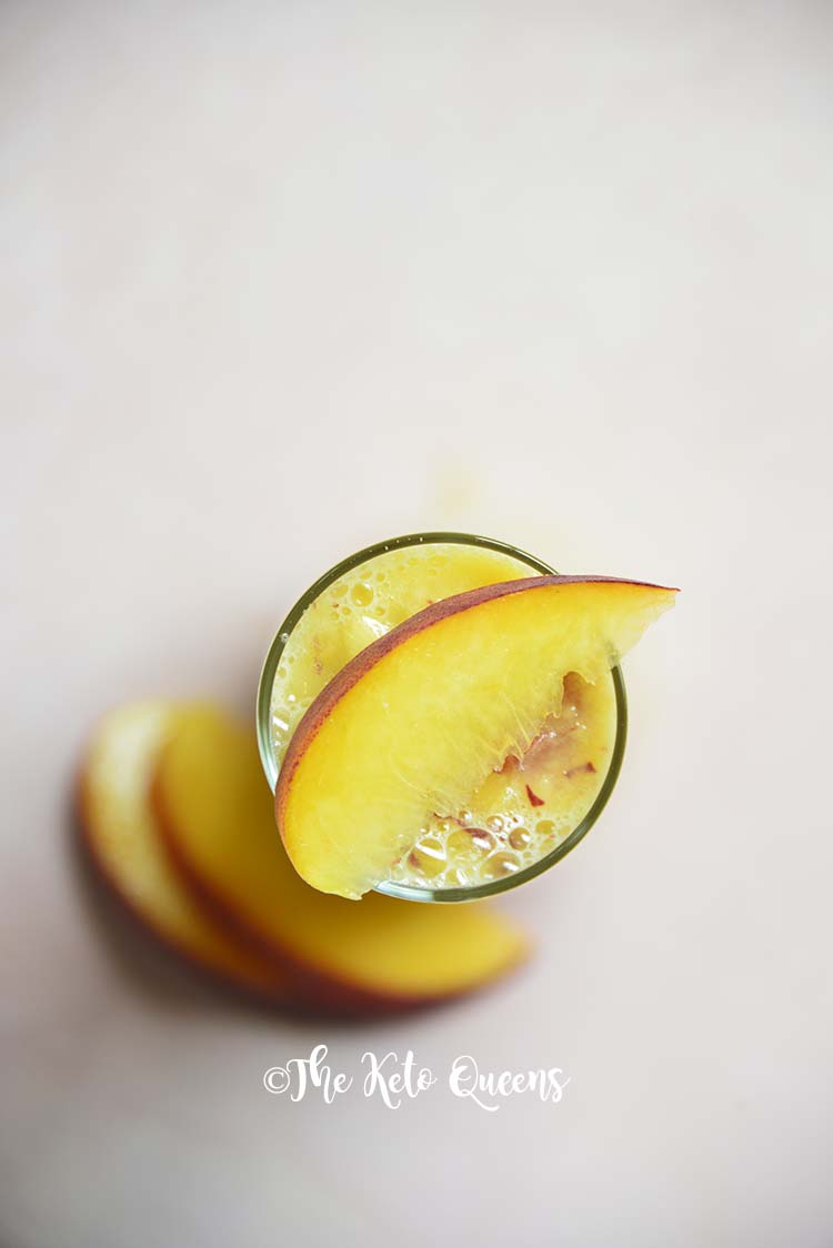 Low Carb Peach Bellini Mocktail The Keto Queens