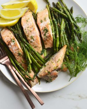 30 minute butter dill baked salmon featured image
