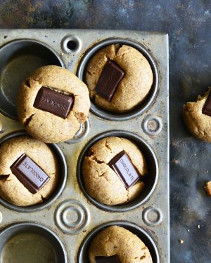 almond butter chocolate kiss cookies featured image