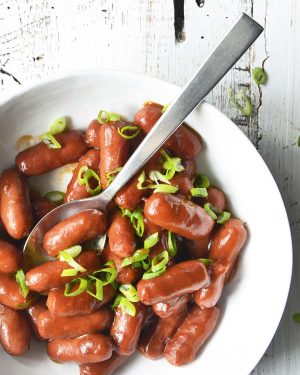 bbq lit'l smokies appetizer featured image