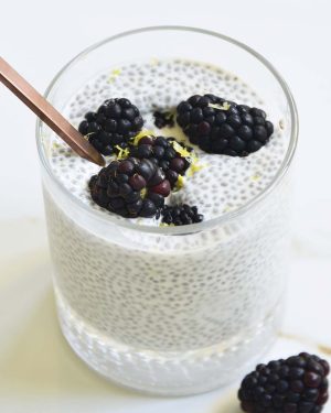 blackberry lemon chia pudding