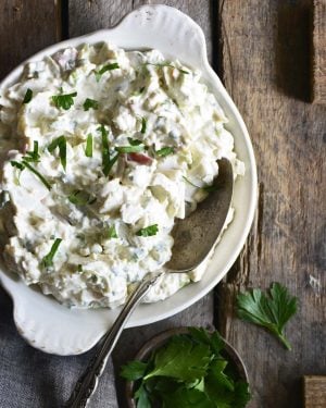 creamy crab salad featured image