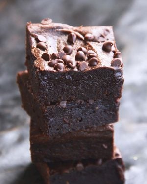 fudgy double chocolate brownies featured image