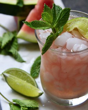 keto watermelon mojitos