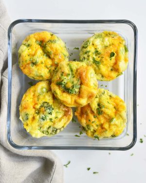 low carb broccoli cheddar egg muffins featured image