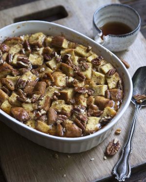 maple pecan french toast casserole featured image