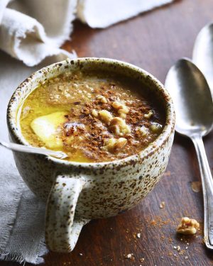 pumpkin spice keto oatmeal featured image