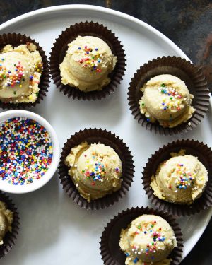 sugar cookie dough fat bombs featured image