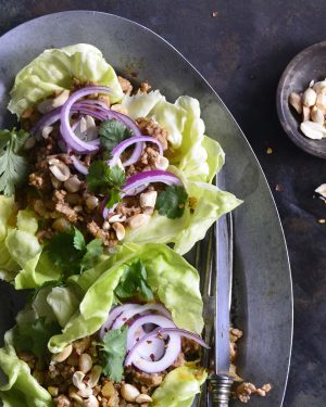 thai turkey lettuce wraps featured image