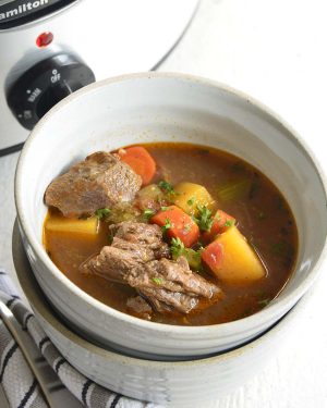 the best keto beef stew crockpot recipe featured image