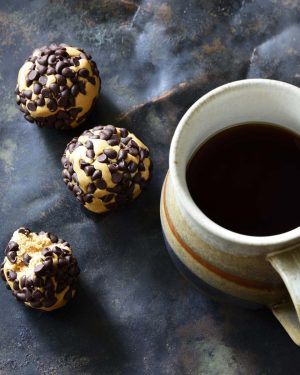 three ingredient keto chocolate peanut butter protein bites